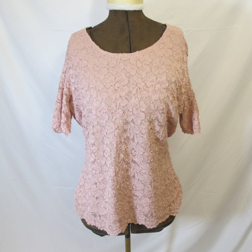 Michi Sportswear dusty pink lace top  2x